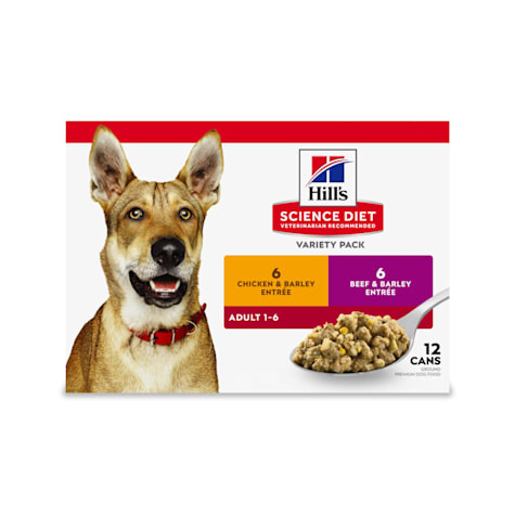 Hill's Science Diet Adult Chicken and Beef Canned Dog Food Variety Pack