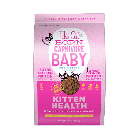 Tiki Cat Born Carnivore Baby Kitten Health Deboned Chicken & Egg Dry Cat Food