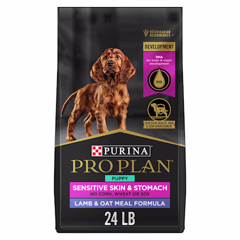 Purina Pro Plan Sensitive Skin and Stomach Formula, Lamb and Oat Meal Dry Puppy Food