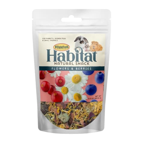 Higgins Habitat Natural Snack Flowers & Berries Treats for Rabbit
