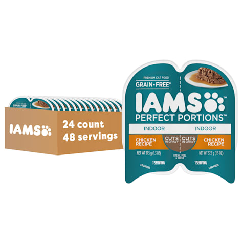 Iams Perfect Portions Grain Free Chicken Recipe Cuts in Gravy Adult Indoor Wet Cat Food