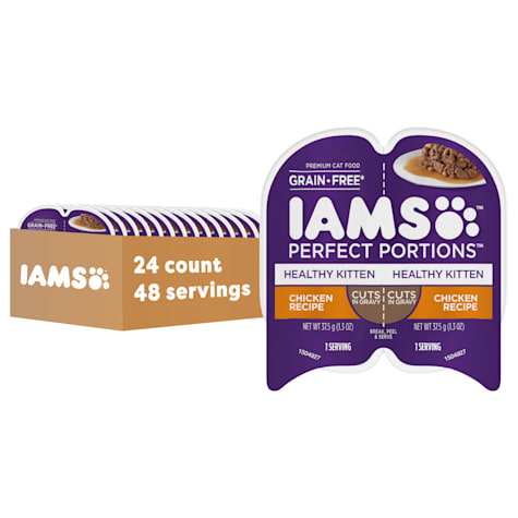 Iams Perfect Portions Grain Free Chicken Recipe Cuts in Gravy Healthy Kitten Wet Food