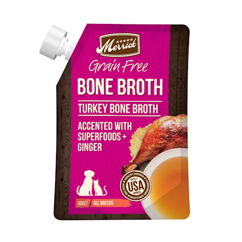Merrick Bone Broth Grain Free Turkey Wet Dog Food Topper