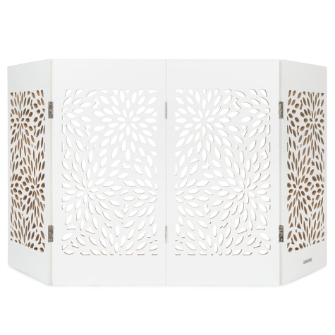 Cardinal Gates Decorative White Starburst Freestanding Pet Gate