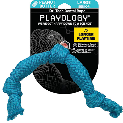 Playology Dri-Tech Peanut Butter Scent Dental Rope Dog Toy