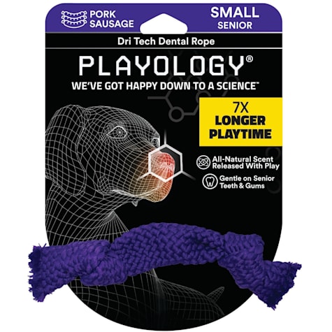 Playology Dri-Tech Pork Sausage Scent Dental Rope Dog Toy
