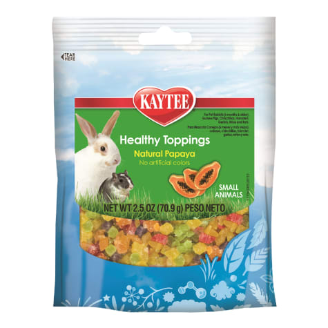 Kaytee Healthy Toppings Natural Papaya Treat for Small Animals