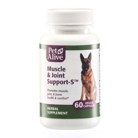 PetAlive Muscle & Joint Support-S Veggies Caps Herbal Supplement for Healthy Muscle, Joint & Bone Comfort for Pets