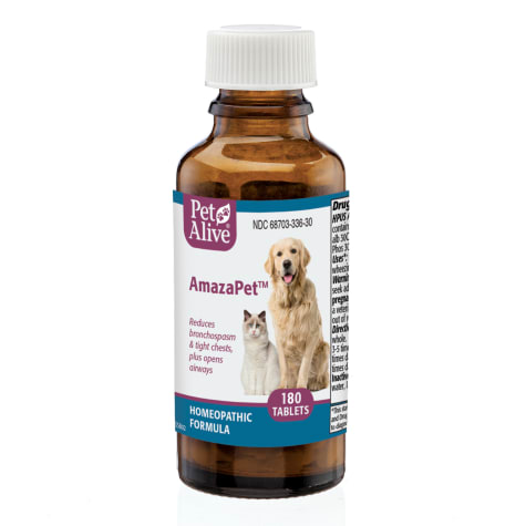 PetAlive AmazaPet Homeopathic Formula for Asthma & Respiratory Symptoms Pet Tablets