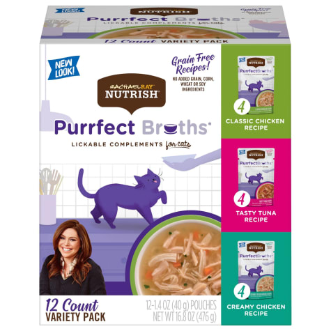 Rachael Ray Nutrish Grain Free Chicken and Tuna Recipe Variety Pack Wet Cat Food