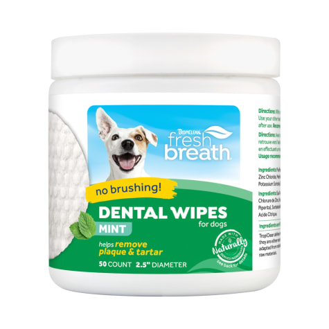 Tropiclean Fresh Breath Dental Wipes For Pets Count Of 50 Petco