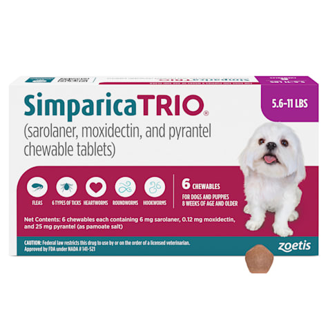 Simparica Trio 5.6-11 lbs. Dogs