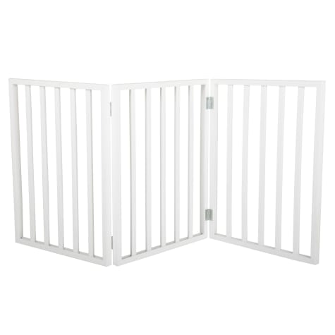 PETMAKER Freestanding Wooden White Pet Gate