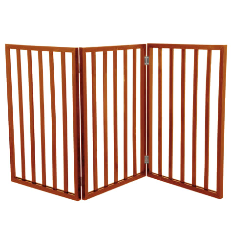 PETMAKER Freestanding Wooden Mahogany Pet Gate