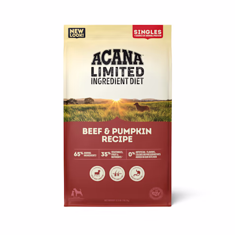 ACANA Grain Free, Singles Limited Ingredient, High Protein, Beef & Pumpkin Dry Dog Food