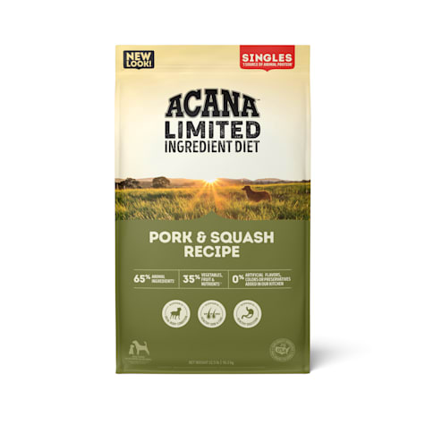 ACANA Grain Free, Singles Limited Ingredient, High Protein, Pork & Squash Dry Dog Food