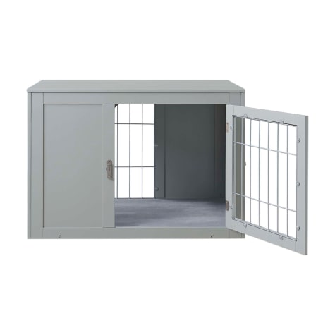 UniPaws Gray Wooden End Table Dog Crate