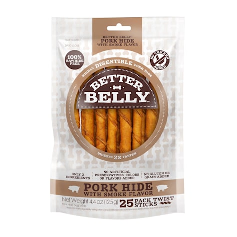 Better Belly Pork Hide Twist Dog Treats
