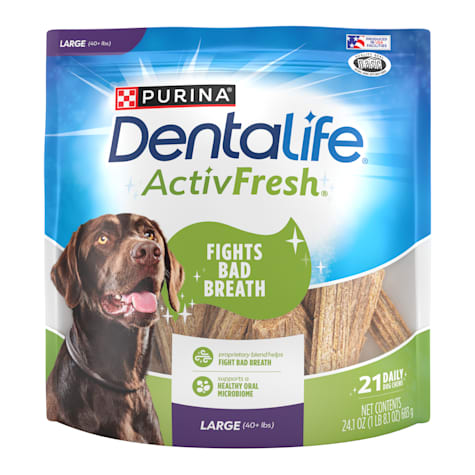DentaLife ActivFresh Chicken Flavor Large Breed Adult Dental Chews for Dogs 40 lbs. and Up