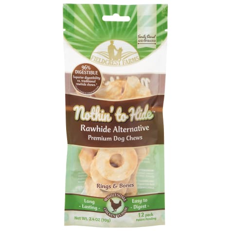 Fieldcrest Farms Nothin' to Hide Chicken Ring/Bone Dog Chew