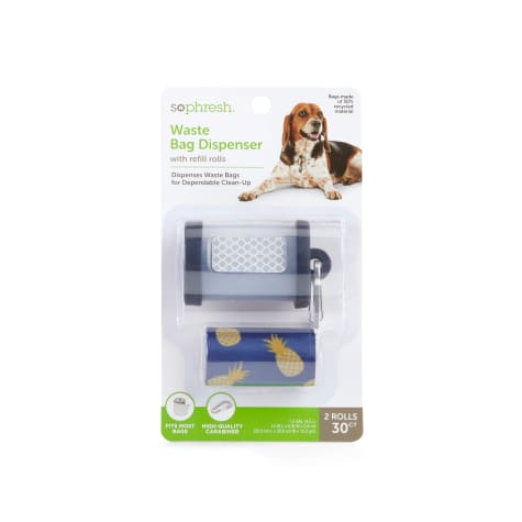 So Phresh Navy and Clear Dog Waste Bag Dispenser with Refills