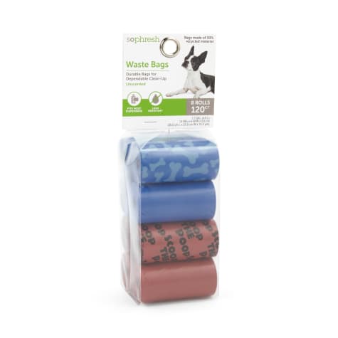 So Phresh Blue & Teal Printed Unscented Dog Waste Bags
