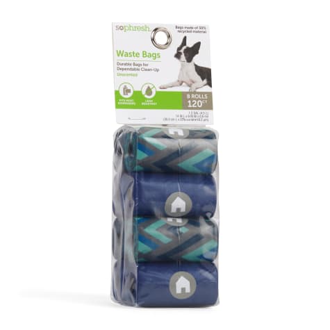 So Phresh Blue Chevron Unscented Dog Waste Bag Refills