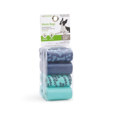 So Phresh Blue Printed Unscented Dog Waste Bags