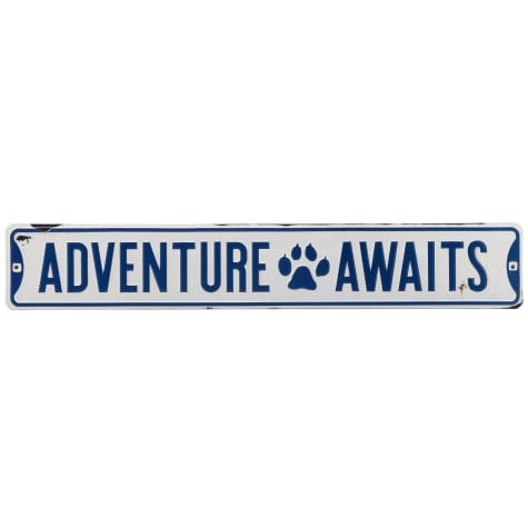 Open Road Brands Adventurable and White Metal Street Sign