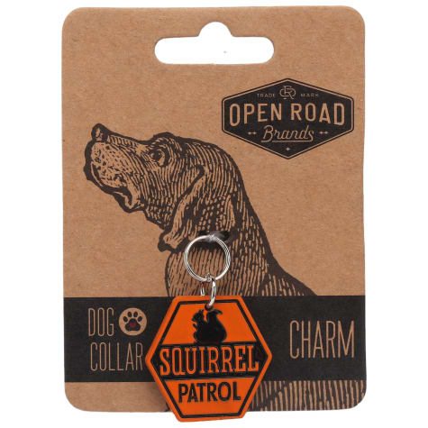 Open Road Brands Orange Squirrel Patrol Dog Collar Charm