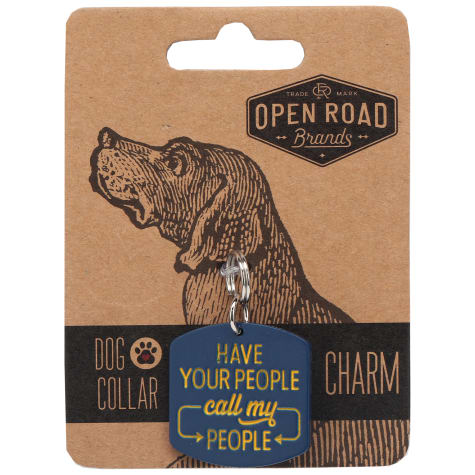 Open Road Brands Blue Call My People Dog Collar Charm