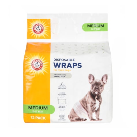 Arm & Hammer Medium Disposable Male Wraps for Dogs