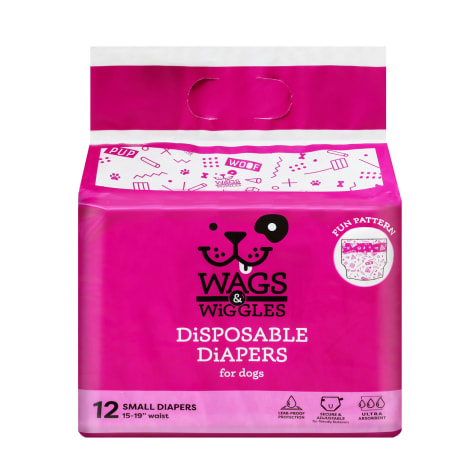 Wags & Wiggles Small Disposable Diapers for Dogs