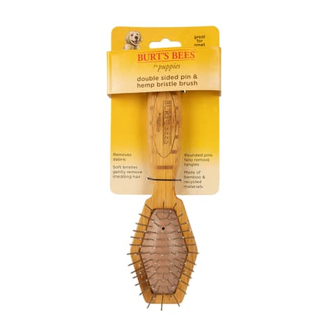 Burt's Bees Double Sided Pin & Hemp Bristle Brush for Puppies