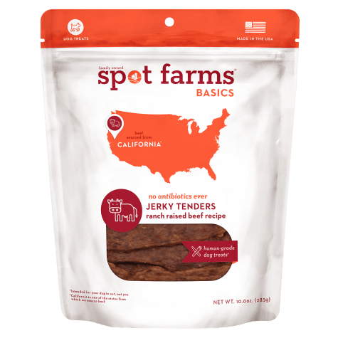 Spot Farms Basics Human Grade Beef Jerky Tenders Dog Treats