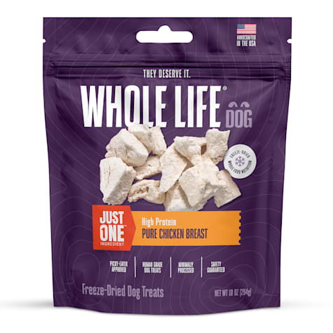 Whole Life Pet Just One Freeze Dried Pure Chicken Breast Whole Food Dog & Cat Treats