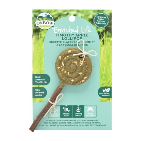 Oxbow Enriched Life Timothy Lollipop Apple for Rabbit