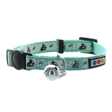 Pawtitas Glow In The Dark Safety Buckle Removable Bell Kitten or Cat Collar