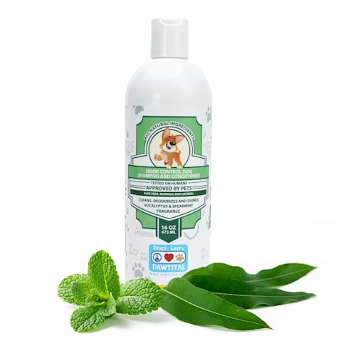 Pawtitas Handcrafted with Certified Organic Ingredients Eucalyptus and Spearmint Dog Shampoo and Conditioner