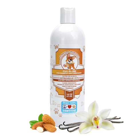 Pawtitas Handcrafted with Certified Organic Ingredients Vanilla and Almond Dog Shampoo and Conditioner