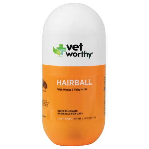 Vet Worthy Hairball Aid Soft Chews for Cats