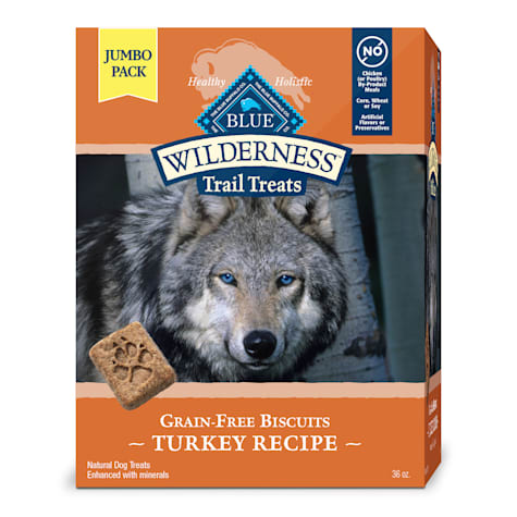 Blue Buffalo Blue Wilderness Trail Turkey, Grain-Free Treats Crunchy Dog Biscuits