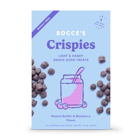 Bocce's Bakery Peanut Butter + Blueberry Crispies Dog Treats