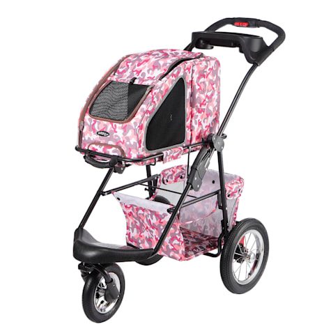 Petique Pink Camo 5-in-1 Travel System Pet Stroller