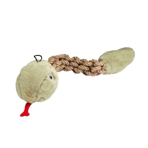 Petique Tough Hemp Rattle Snake Dog Toy