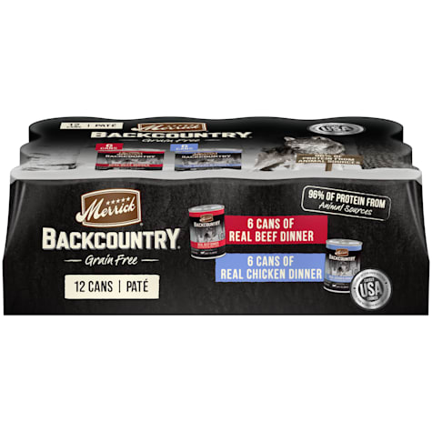 Merrick Backcountry Grain Free Real Beef & Chicken Dinner Wet Dog Food Variety Pack
