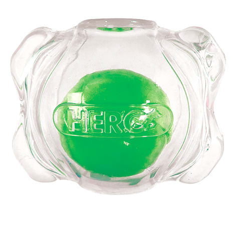 Hero Squeakables Green Amazing Bone Ball Dog Toy