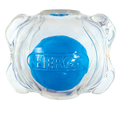 Hero Squeakables Blue Amazing Bone Ball Dog Toy