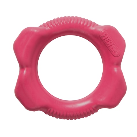 Hero Pink Rubber Ring Puppy Toy