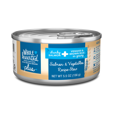 WholeHearted Plus Salmon & Vegetables Recipe Stew Wet Cat Food